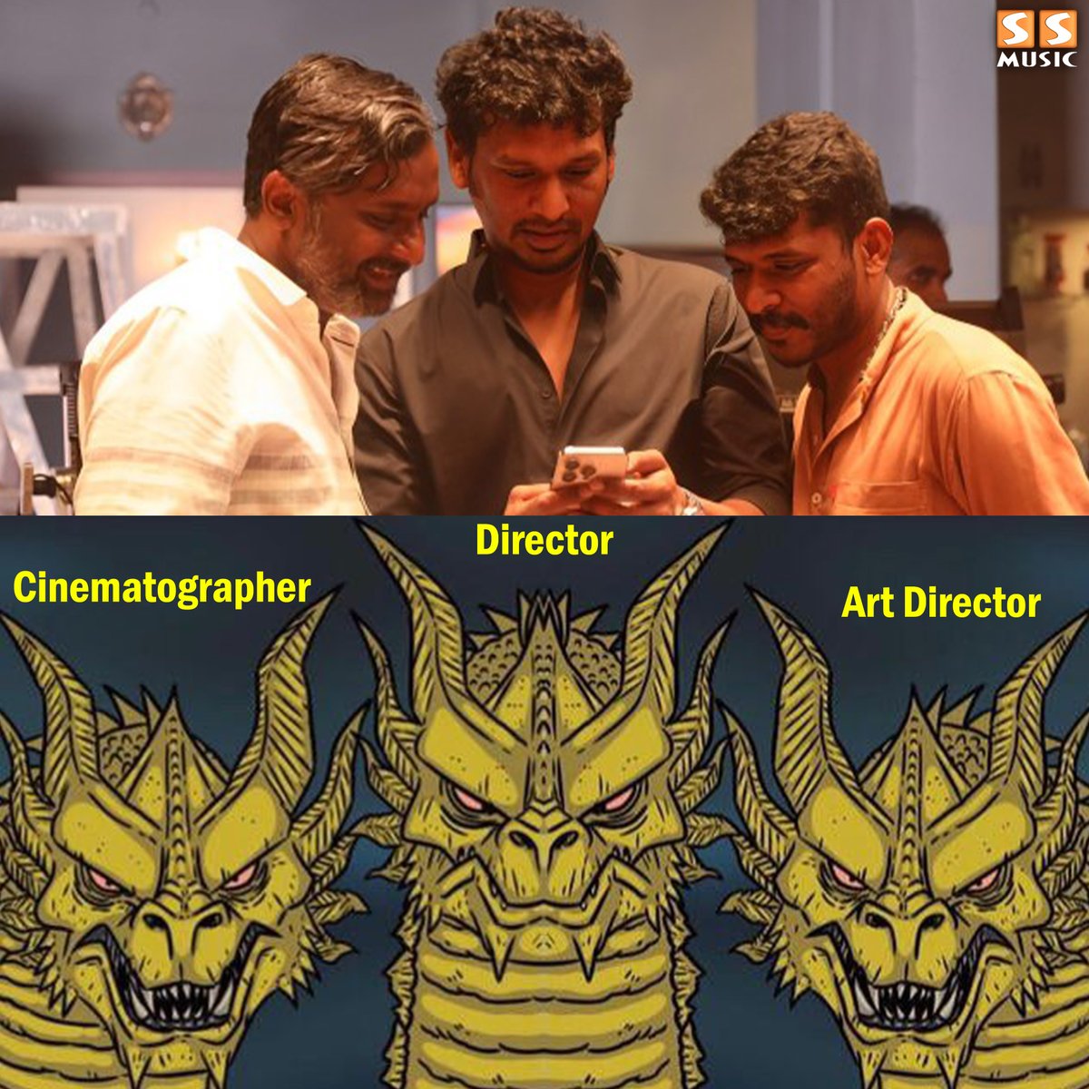 From The Sets of #Leo 🦁 . @manojdft @Dir_Lokesh @ArtSathees . #LokeshKanagaraj #Leo #LeoMovie #manojparamahamsa #artdirectorsatheeshkumar #Thalapathy #ThalapathyVijay #ssmusic