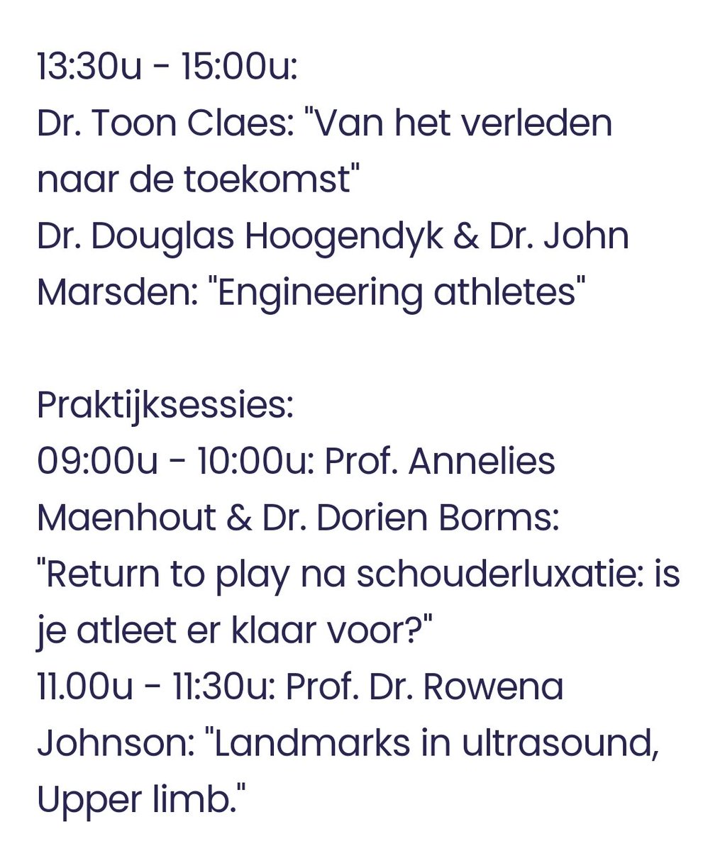 Limcosport (@limcosport) on Twitter photo 🗣 Top Speaker alert‼️
Unique chance to hear and see the amazing international renowned <a href="/RowenaSports/">Rowena Johnson</a>, <a href="/DouglasHoo9395/">Douglas Hoogendyk</a>!!
Beside our Top local speakers.
18 november 2023 <a href="/uhasselt/">Universiteit Hasselt</a>
limcosport.be 🗣 Top Speaker alert‼️
Unique chance to hear and see the amazing international renowned <a href="/RowenaSports/">Rowena Johnson</a>, <a href="/DouglasHoo9395/">Douglas Hoogendyk</a>!!
Beside our Top local speakers.
18 november 2023 <a href="/uhasselt/">Universiteit Hasselt</a>
limcosport.be