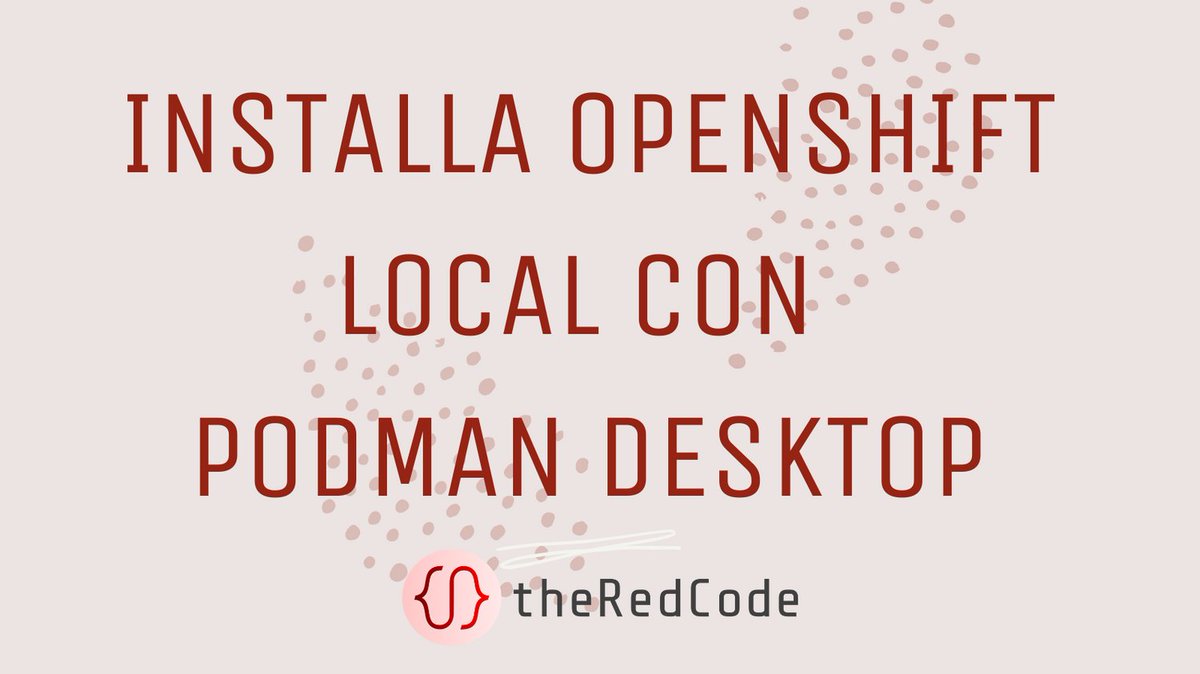 theredcode_it's tweet image. Se vuoi provare OpenShift e usi già Podman Desktop, sei nel posto giusto. 😎

🔴 Tutta la potenza di OpenShift in un cluster minimale installabile in locale con pochi, semplicissimi passi.

➡️ Leggi il post completo qui: theredcode.it/devops/podman-…

#theredcodeit #theredcode