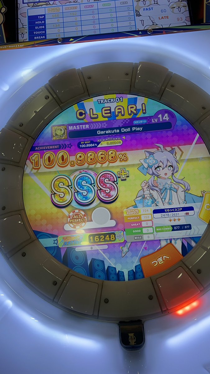 watataka710's tweet photo. 前作含め通算1500回位
Garakuta Doll Play ALLPERFECT！！
シンク成績出すために詰めてて急に出たから理解が追いつかない😭😭😭😭😭😭
超神残り2！！！！！！！！！ https://t.co/XmlYB7hFJL