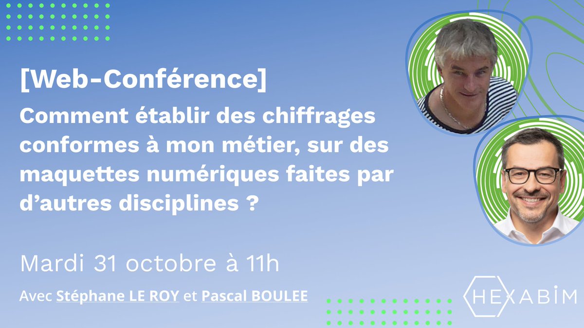 📢 Web-conférence Exclusive HEXABIM Mardi 31 oct à 11h Avec Pascal BOULEE, fondateur de "Practical BIM" 🖥️ airmeet.com/e/774aea70-669…
