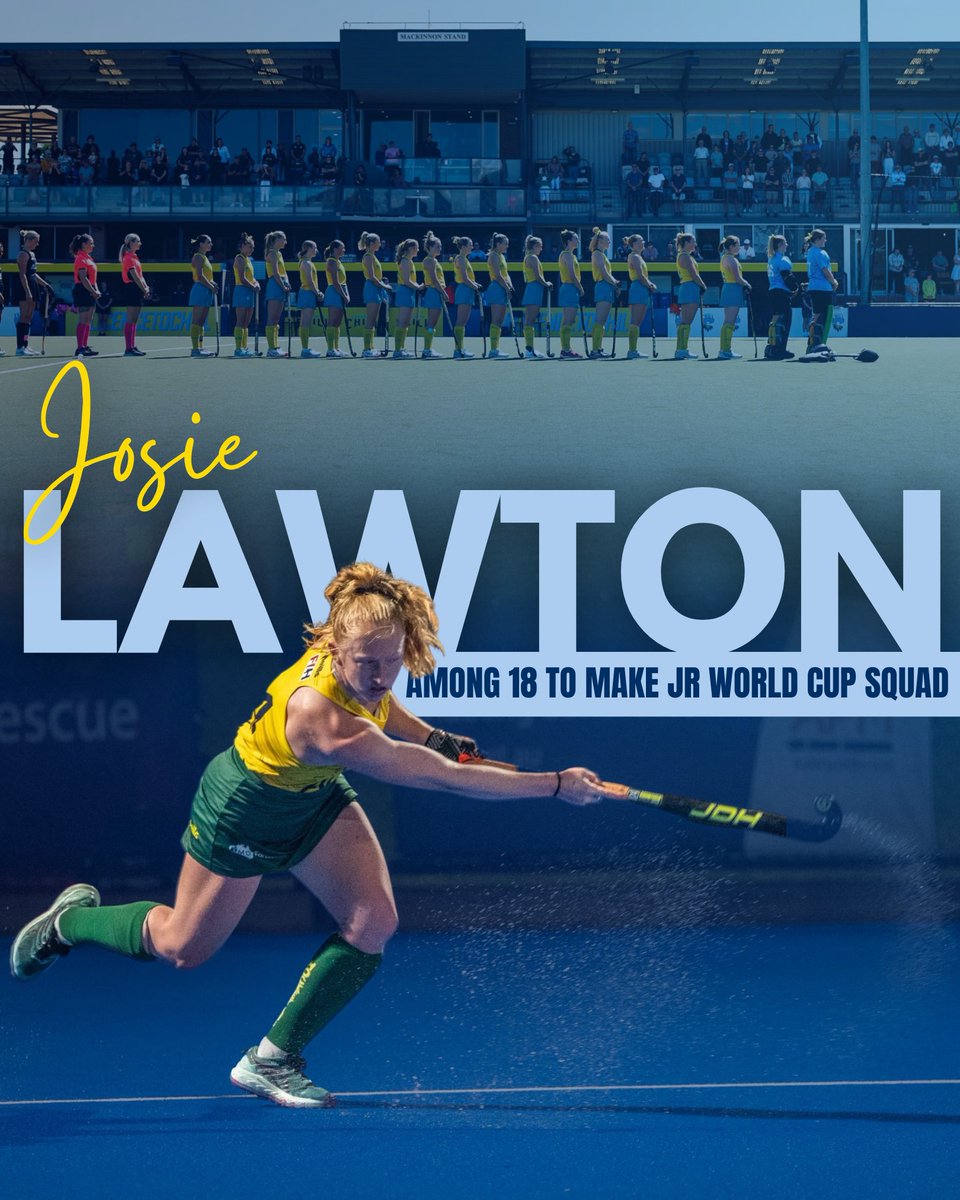 Melbourne Uni Sport (@mu_sport) on Twitter photo First year, Bachelor of Design student, Josie Lawton announced as one of 18 players across the country to make the Jillaroos squad for the upcoming FIH Hockey Junior Women’s World Cup 2023 in Chile (29 Nov - 10 Dec 2023)! 🔥🏑 <a href="/UniMelb/">University of Melbourne</a> <a href="/HockeyAustralia/">Hockey Australia</a> <a href="/hockeyvictoria/">Hockey Victoria</a> @msdsocial First year, Bachelor of Design student, Josie Lawton announced as one of 18 players across the country to make the Jillaroos squad for the upcoming FIH Hockey Junior Women’s World Cup 2023 in Chile (29 Nov - 10 Dec 2023)! 🔥🏑 <a href="/UniMelb/">University of Melbourne</a> <a href="/HockeyAustralia/">Hockey Australia</a> <a href="/hockeyvictoria/">Hockey Victoria</a> @msdsocial