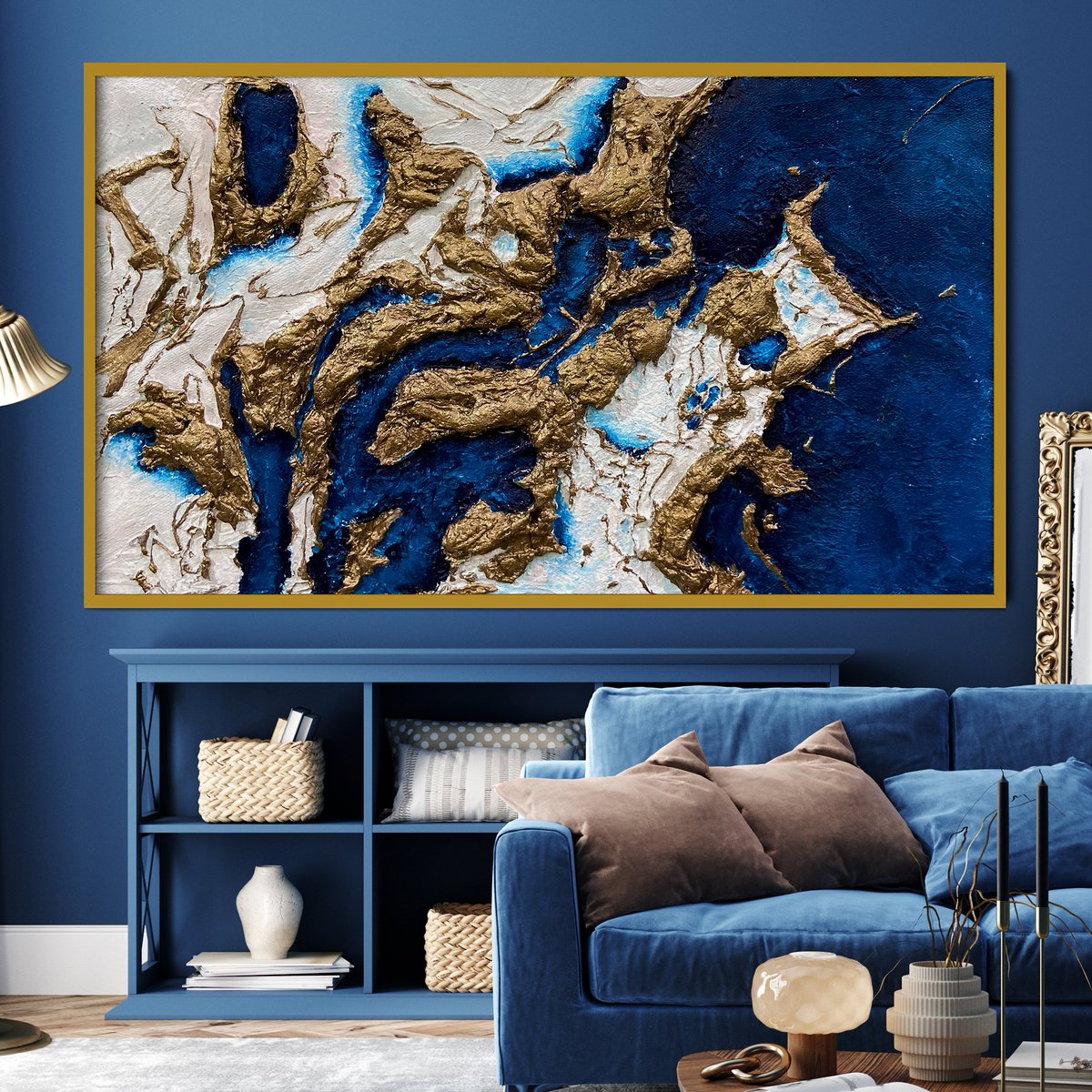 Krivaarthouse's tweet photo. A visually striking artwork featuring heavy gold texture on a navy blue background canvas
FREE Global Shipping Available, Purchase Here
https://t.co/DtceTtCLY5

#heavytexture #acrylicpaint #texturepainting #abstractpainting #navybluepaint #goldtexture #ArtistOnTwitter https://t.co/JkFseyVfkj