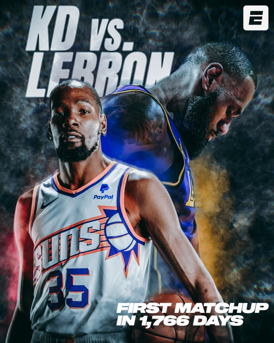 KD 🆚 LeBron.

Two legends will share the floor in the regular season for the first time in nearly five years 😮