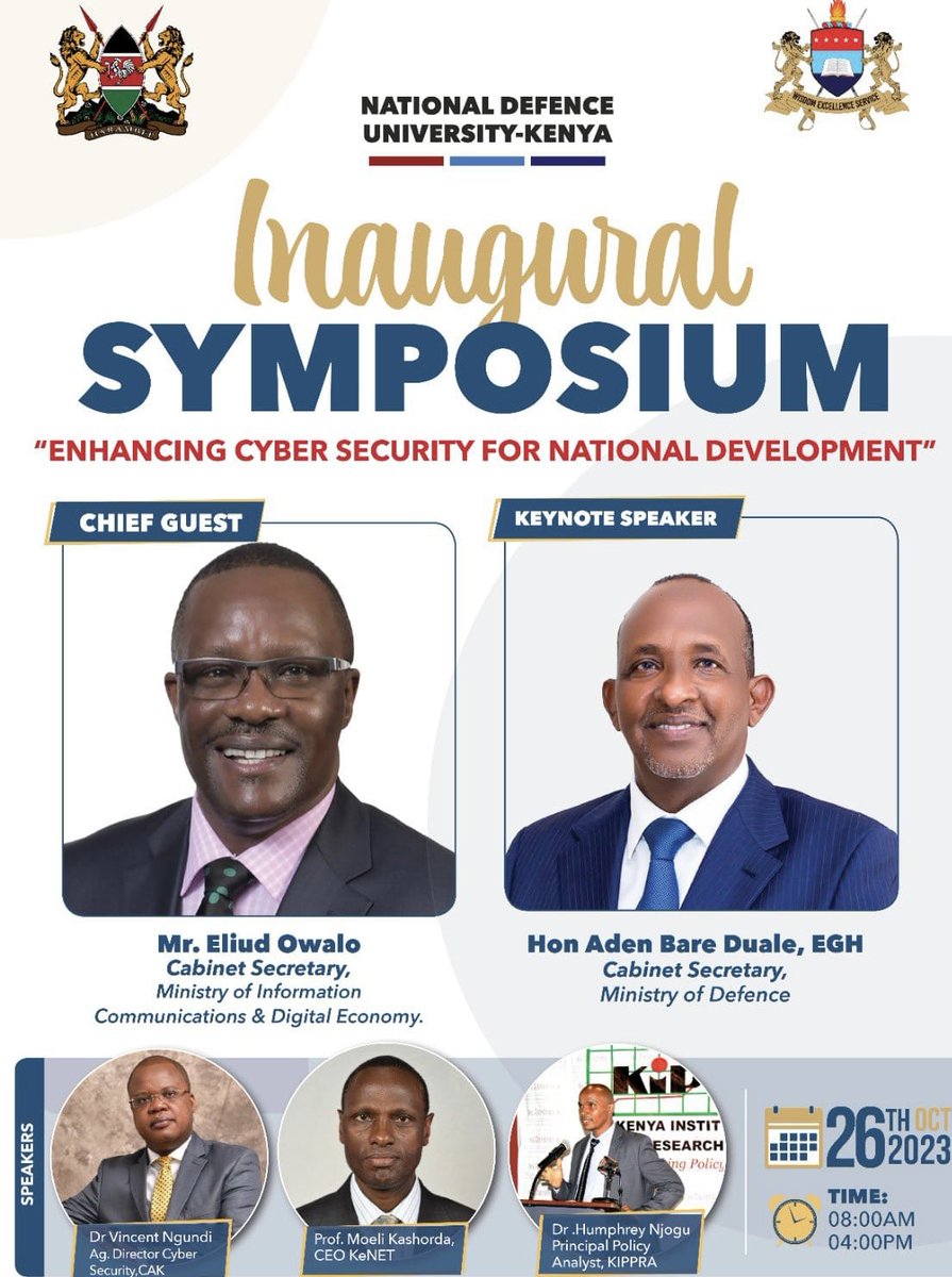 atlancis's tweet photo. ATLANCIS is excited to take part in the Inaugral Symposium for  "Enhancing Cybersecurity for National Development" in Partnership Industry players hosted by The National Defence University and MoICT https://t.co/hVzMtWNxwG