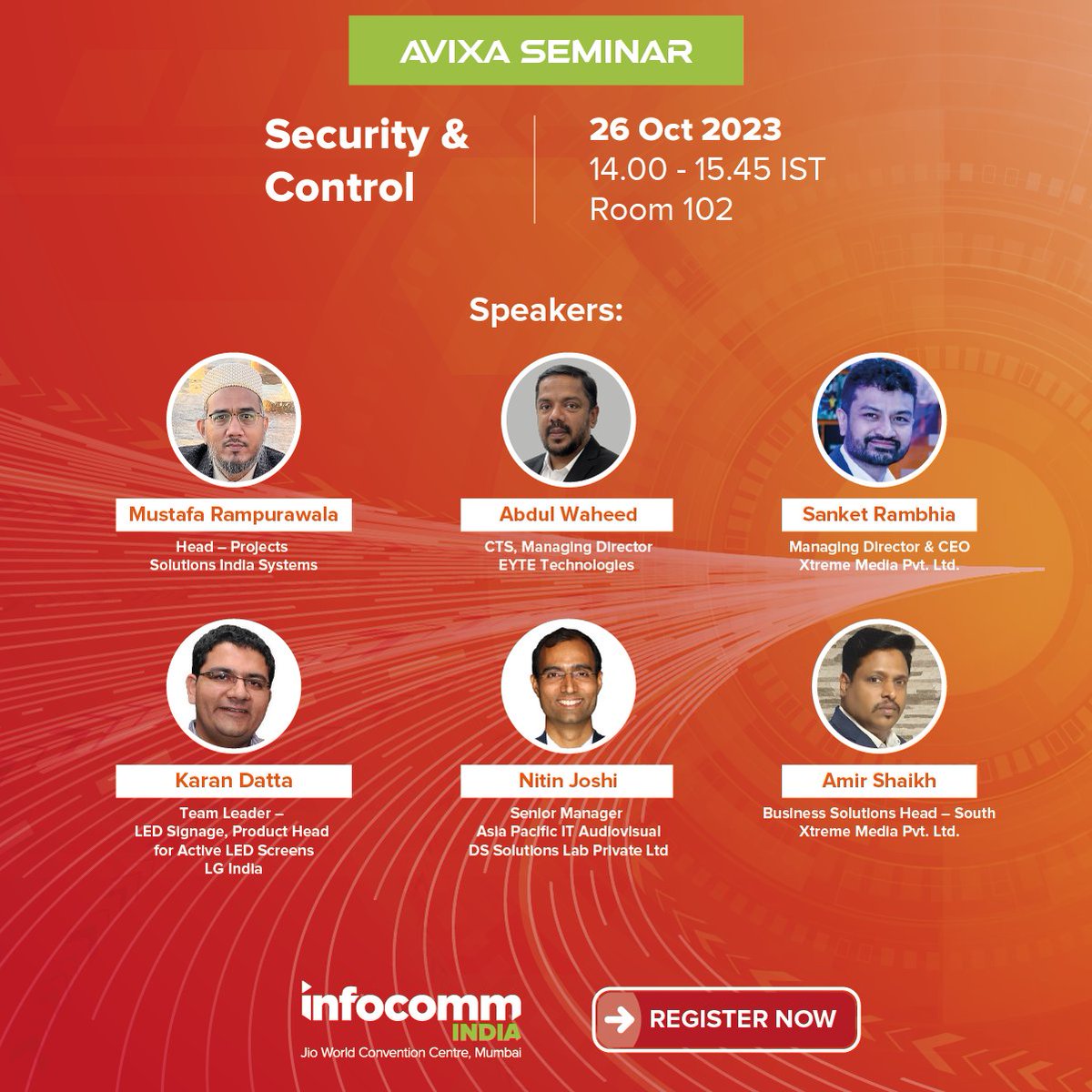 InfoCommIndia's tweet image. Join us for the summit sessions happening this afternoon.
*Please note that the summit information is correct at time of banner design. 
Check out - hubs.li/Q026PJ2m0
 #InfoCommIndia #ProAVTechnology #retail #industry #AVTweeps  #DigitalTransformation #TradeShow #speaker