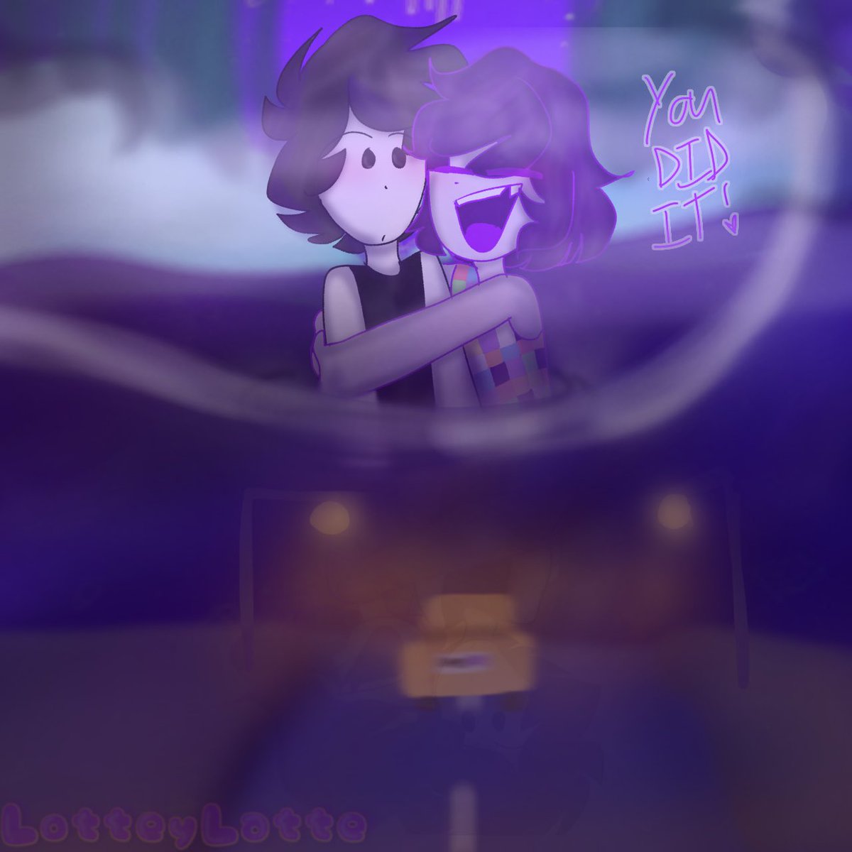 🖤Day 5: Facing Fears💜
Wanted to add a bit of the underwater highway cuz its full of omokel
 #omokelweek23 #omori #omorifanart #omorikel #omoriomokel #omorisuntan