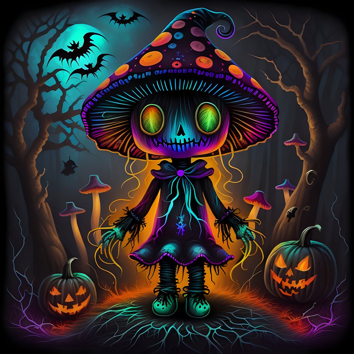 Good morning dear mushrooms 😈🍄😈
Have a fantastic day 💐

Halloween Voodoo 4
1/1 
3,33 ꜩ

<a href="/objktcom/">objkt</a> 
#tezos
#cactusboom

objkt.com/asset/KT1LfLwY…