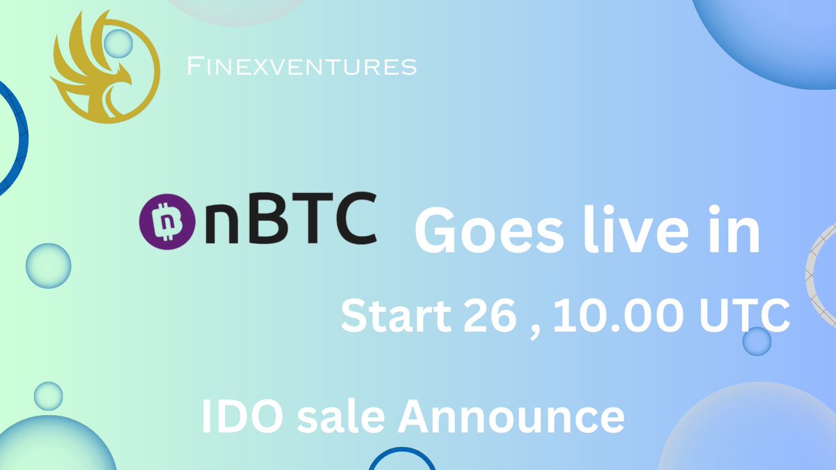 Finexventures01's tweet photo. 📣 IDO Announcement

👇 Check the project details here :

Sales start : October 26, 10.00 UTC

⛓ Chain: BNB
💲 IDO Price: $0.0035
⏳ Vesting: 100%
📅 Listing Time: October 27th

More details :https://t.co/iRNFoU2lll https://t.co/zmaEzC3PfQ