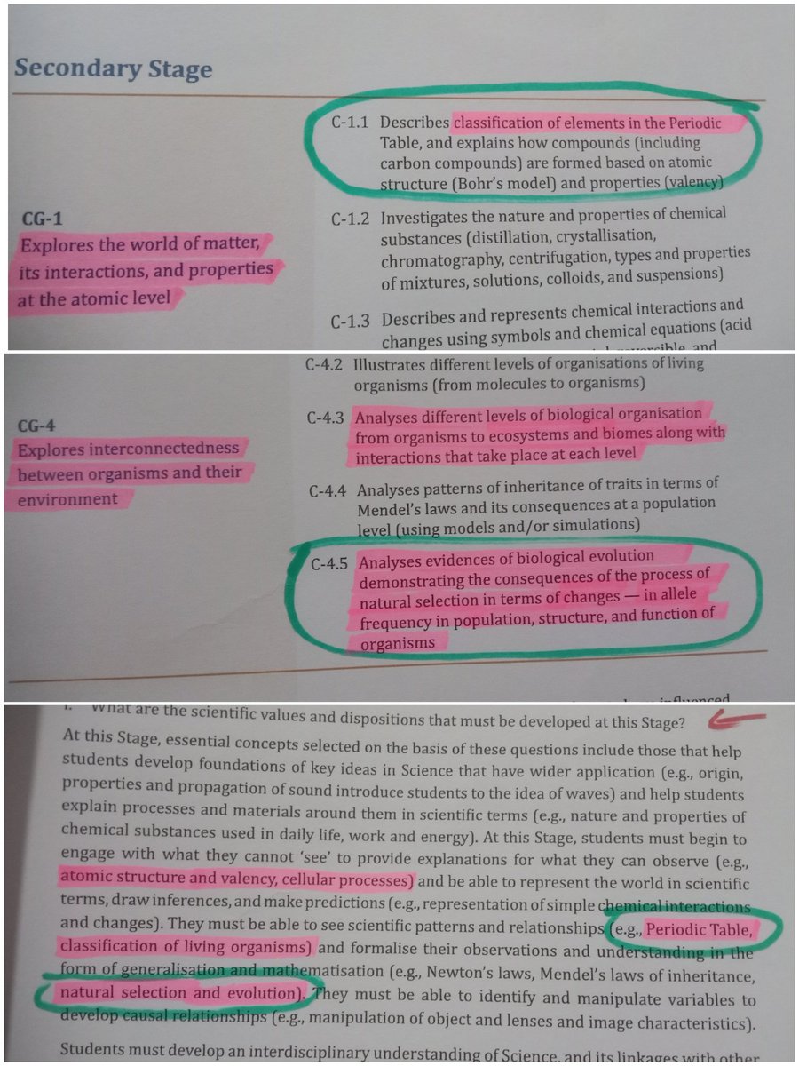 Naveedgull6's tweet photo. @ranjuarora1967 Hello ma'https://t.co/MVwnA2Ynna'am after going through the NCF 2023, I found that it relates number of curricular goals with Evolution and Periodic classification. But these units and topics have been deleted by NCERT. 
With Regards 
Naveed Gull 
Teacher J n K https://t.co/YPgUiJ4HZO