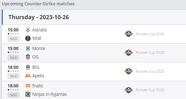 PinnacleEsports's tweet photo. Today's matches for the #CS2 #RBCup π https://t.co/JCCPPmTrSO