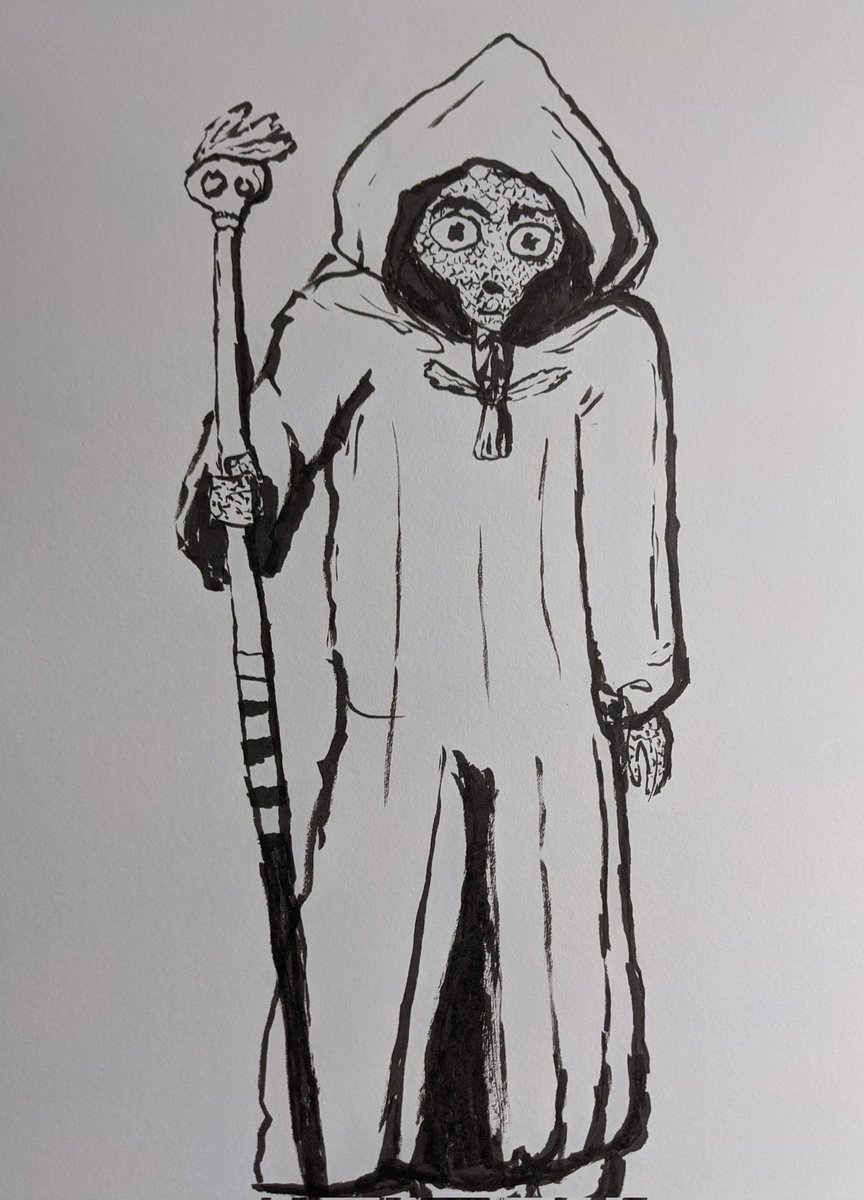 LucidFlowArt's tweet photo. Day 25 - Lizardfolk Shaman

#inktober #inktober2023 #inkdrawing #traditionalart #fantasyart #lizardfolk #shaman #inktober2023day25 https://t.co/CFzF9zqW77