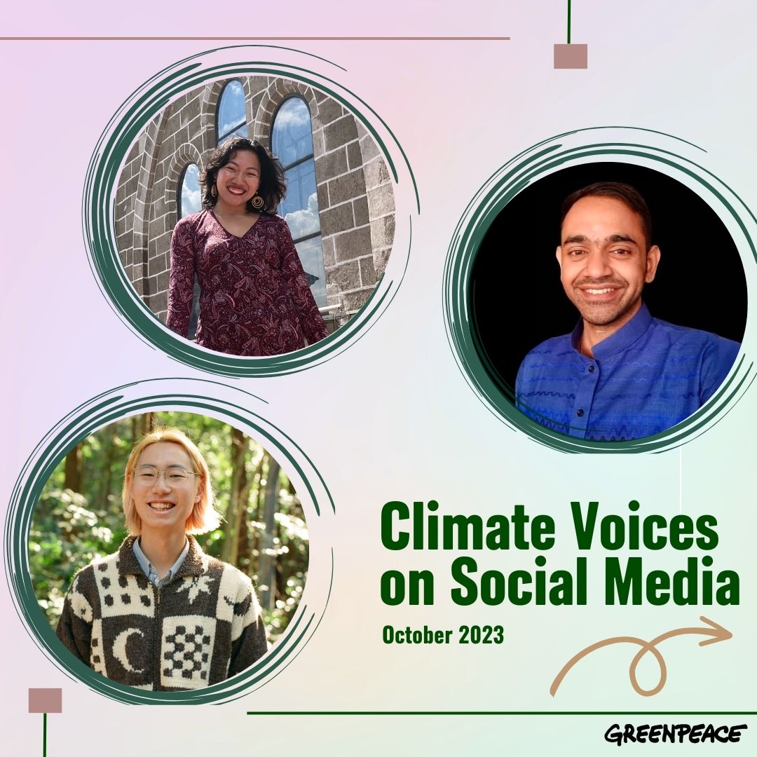 Get to know these inspiring #ClimateVoices of this month: Bea Dolores (Philippines), Ganesha Pillai (Malaysia), and Isao Sakai (Japan). 💚