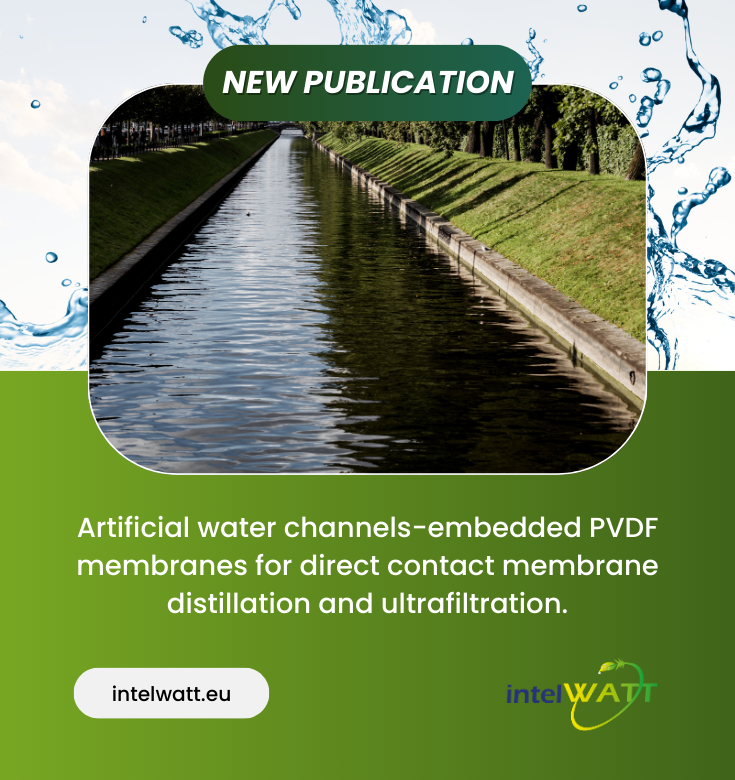 intelwatt's tweet photo. 🌊🔬 NEW Publication!
#IntelWATT Project introduces "Artificial Water Channels-Embedded PVDF Membranes." These innovative membranes enhance water permeability, achieving 75.3 L.m−2.h−https://t.co/swz1DlzRir−1, compared to 30.6 for the reference membrane. 
#WaterTreatment https://t.co/L2Hf6KhIJx