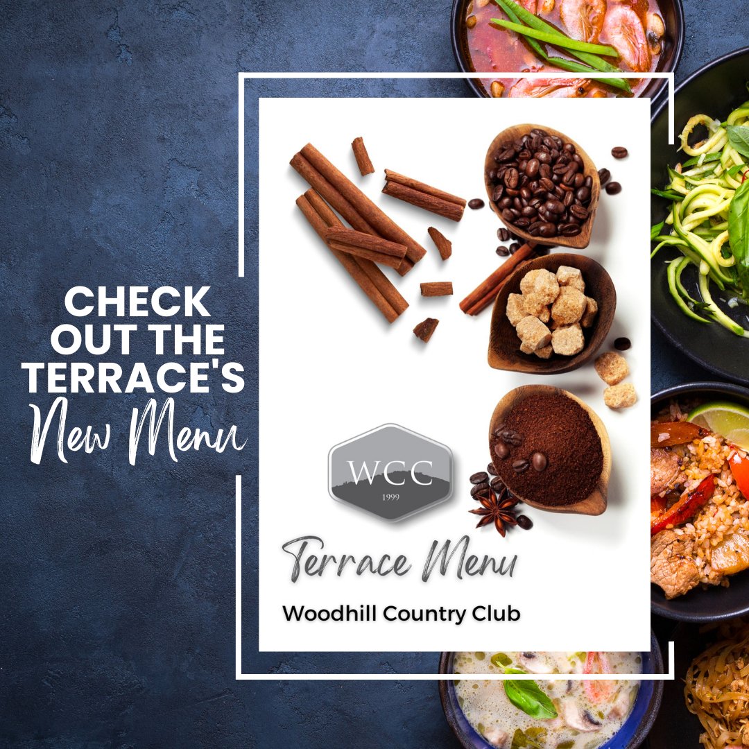 Come visit The Terrace restaurant for something new and exciting! Our menu was amazing before, but now, it's better than ever! 
Learn more about The Terrace: tinyurl.com/yx9vc9a3  #clubwoodhill   #newmenu #restaurantdesign #TheTerrace #diningexperience #freshlook