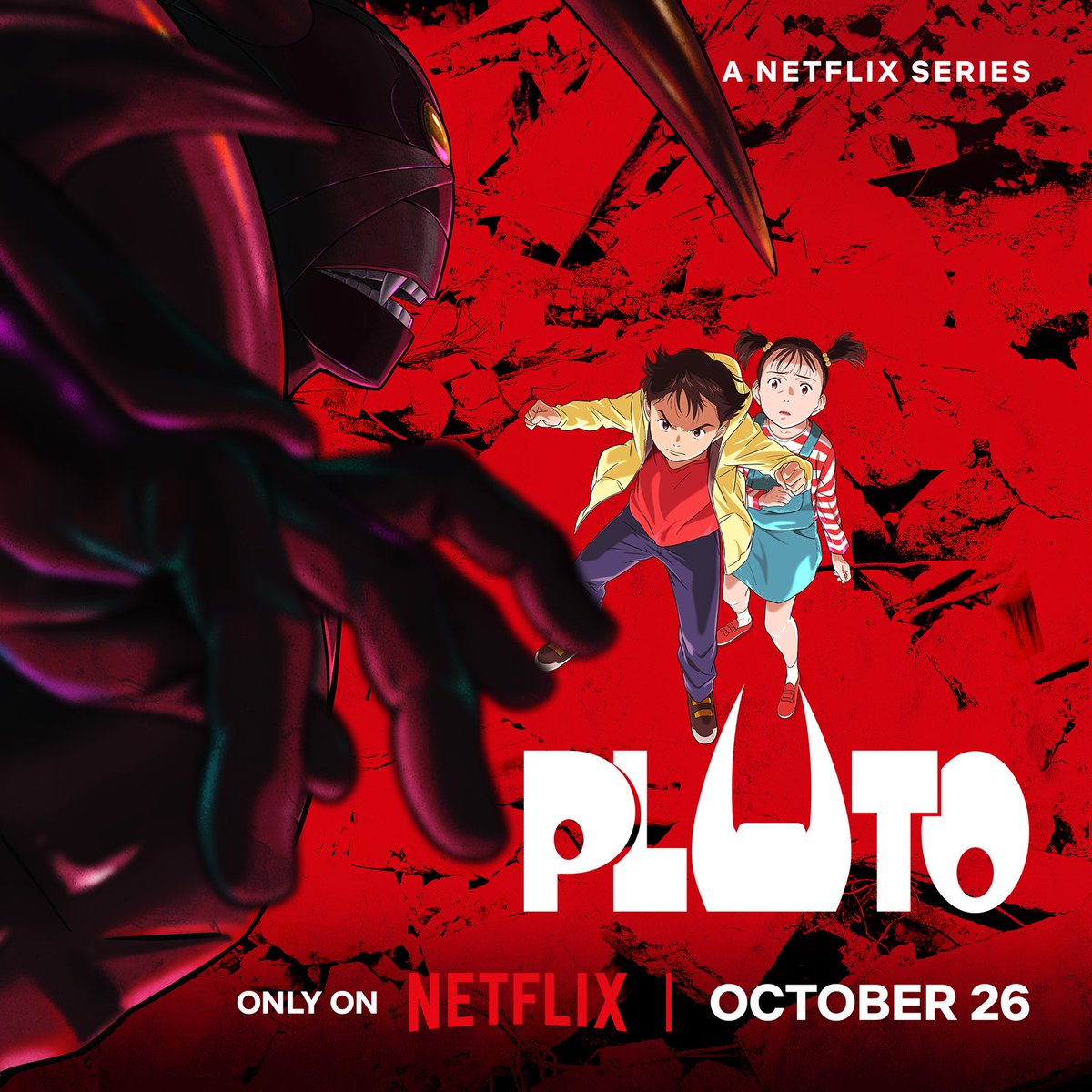 MangaMoguraRE's tweet image. "PLUTO" is now streaming on Netflix

Based on the manga by Naoki Urasawa (20th Century Boys, Monster) which was inspired by Osamu Tezuka's "Astro Boy"

It has 8 episodes (1 hour per episode)
the manga had 8 volumes in total