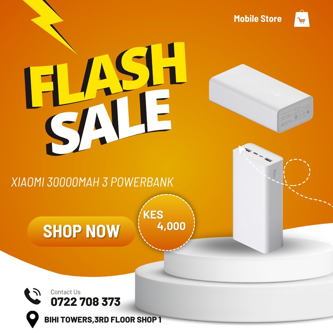 MiStoreKE's tweet photo. Flash Sale❗️❗️❗️ Don’t miss out on this deals. 
Offer valid upto 28th Oct https://t.co/nyRCYotgIv
