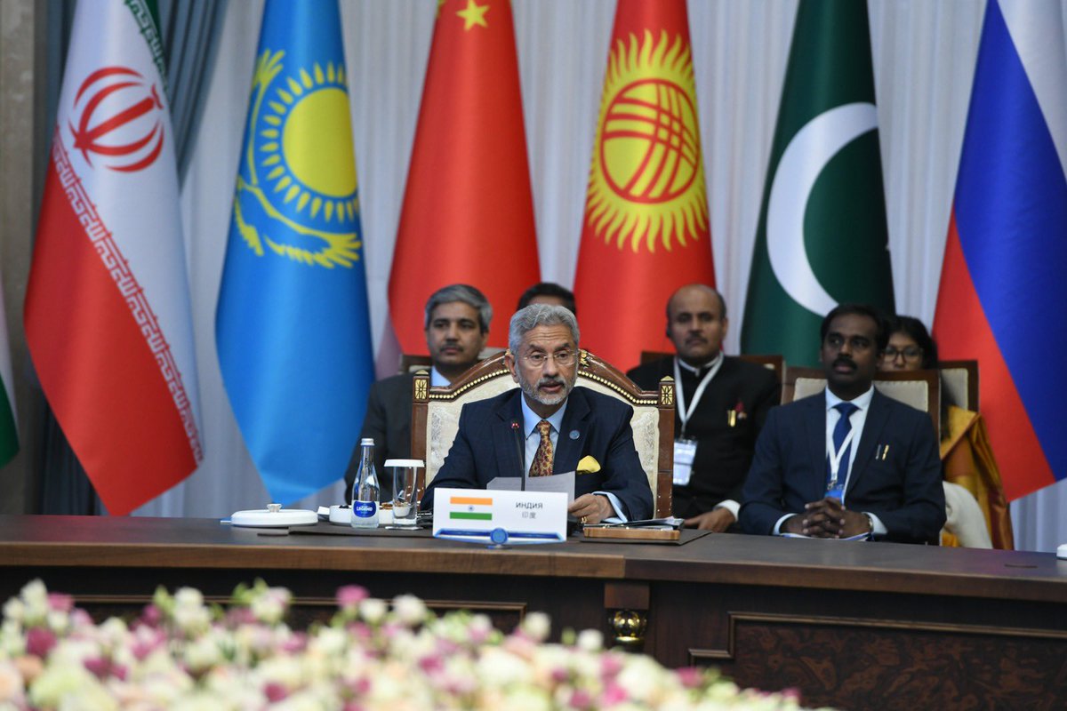 DrSJaishankar's tweet photo. Addressed the 22nd session of the Council of Heads of Government of SCO at Bishkek today. 

Highlighted that: 

1️⃣ India shares deep civilizational ties with the people of this region. The continuous movement of goods, ideas and people traversing the region has left indelible imprints on our customs, traditions, language and cuisine. These historical relationships should now create a template for greater economic cooperation.

2️⃣ SCO should work together to promote stability and prosperity in the region by strictly adhering to the principles of international law, respecting sovereignty and territorial integrity of each other and encouraging economic cooperation. In this context, the centrality of the interests of Central Asian states plays a key role. India is keen to partner with the Member States for sustainable, mutually beneficial and financially viable solutions.

3️⃣ India is among the top 10 exporters in the world by value. Our total trade with SCO Members has shown robust growth, especially with Russia. It has grown in the last year by 20%, moving from US$ 140 billion to about US$170 billion. This has the potential to increase manifold. As cross border e-commerce grows, we also need to collectively ensure equitable competition between large and small sellers and develop reliable consumer protection mechanisms.

4️⃣ To improve trade within the region, we need robust connectivity and infrastructure. Such initiatives should respect sovereignty and territorial integrity of all countries. The Global South should not be saddled with unviable debt arising from opaque initiatives.  The India-Middle East-Europe Economic Corridor (IMEC) and the International North South Transport Corridor (INSTC) could become prosperity enablers.  

5️⃣ During its presidency, India focused on five new verticals of cooperation- Startups and Innovation, Traditional Medicine, Science and Technology, Youth Empowerment and Shared Buddhist Heritage. The response received highlighted the relevance of the chosen themes.

6️⃣ We adopted a Statement on Cooperation in Digital Transformation and we have also institutionalized a Special Working Group on Startups and Innovation. India is also hosting SCO Startup Forum on a regular basis.  

7️⃣ India also takes satisfaction in organizing events on ‘New and Emerging Fuels’ and ‘Energy Modelling & Forecasting’ during its presidency.