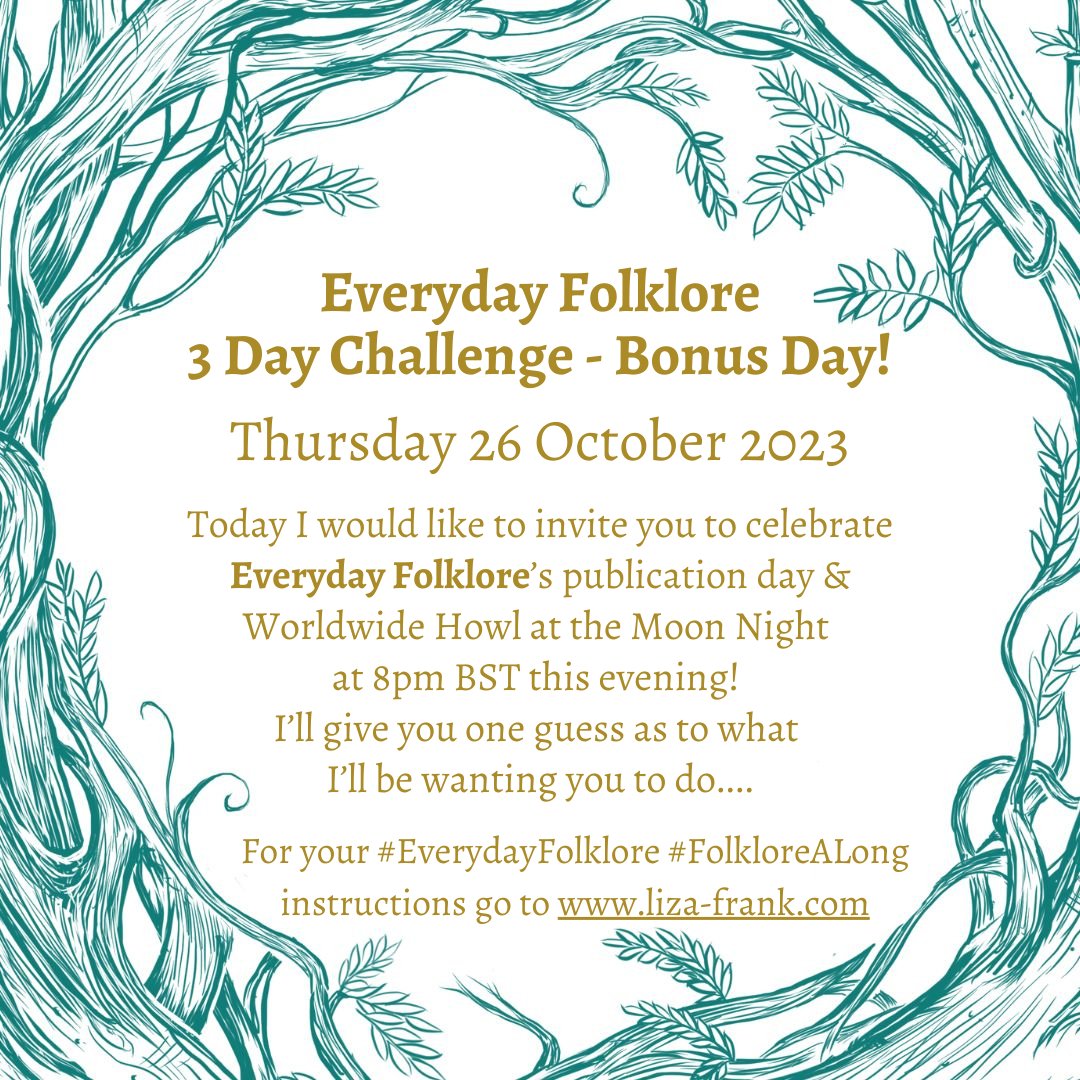 lilithepunk's tweet photo. 📣It's Publication Day for Everyday Folklore! 🥳📚 And to celebrate, pls join me in spirit at 8pm BST for a HOWL! Let rip your inner wolf as it's Worldwide Howl at the Moon Night too! 🐺🐺🐺 https://t.co/UenNeF9NUS #FolkloreThursday #BookChatWeekly #BookologyThursday https://t.co/ce31YeJaVc