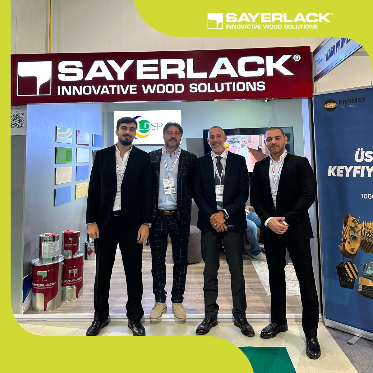 SayerlackWorld's tweet photo. Grande successo di Sayerlack e LDSP LLC a BakuBuild 2023. La partecipazione di Sayerlack assieme al rivenditore esclusivo per l'Azerbaijan LDSP LLC alla fiera BakuBuild ha confermato il grande interesse degli operatori del settore per il nostro marchio. https://t.co/lTY5gmZdQu