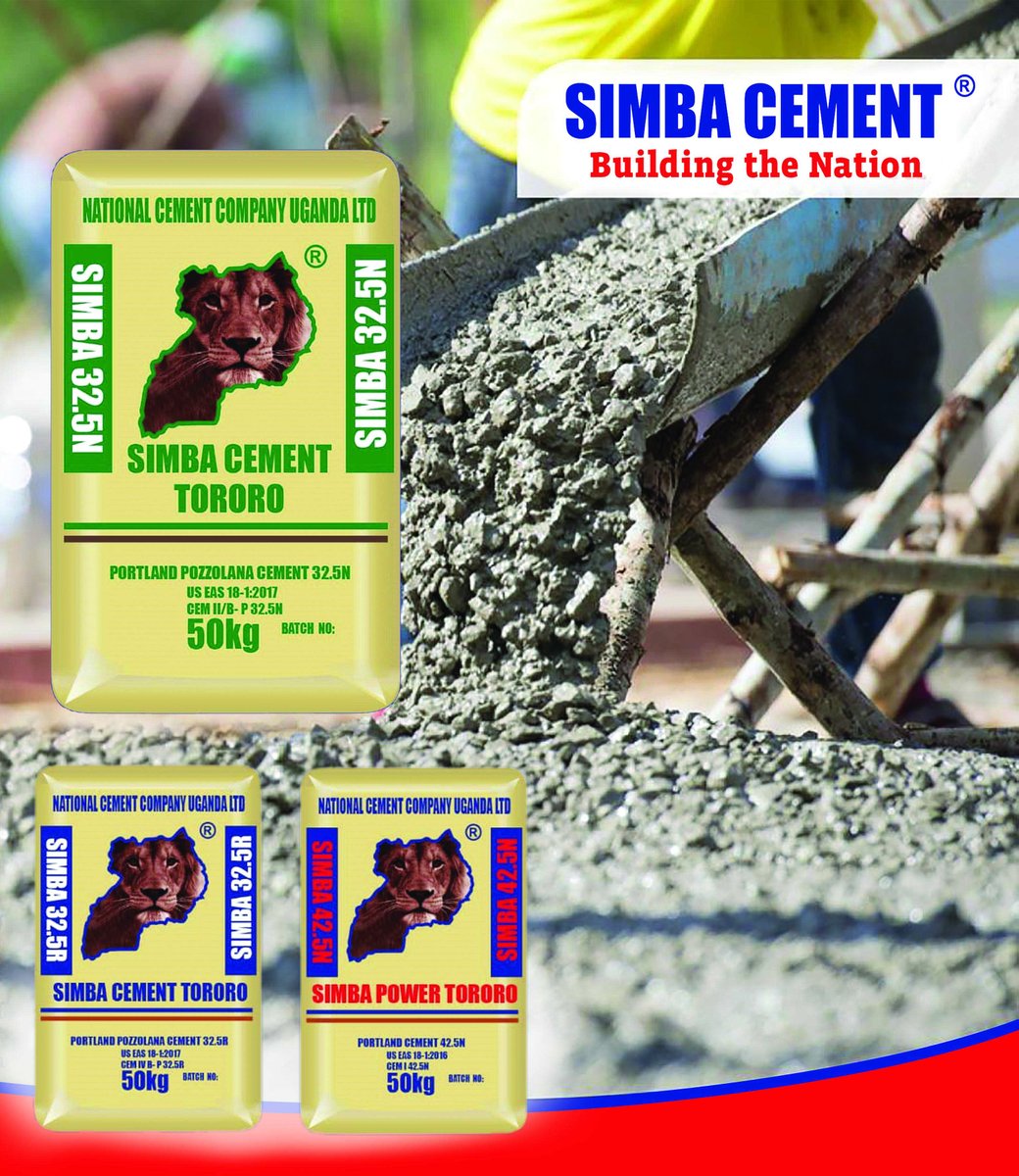 CapitalFMUganda's tweet photo. Introducing Simba Cement Cem II 32.5N. Try it today. The best quality cement in Uganda. Tested and recommended by Engineers!!
Simba Cement. Building the Nation
#SimbaCement #BestQuality #Cement #Uganda #EastAfrica #Construction #hardwares #buildings #Civil #Infrastructure #BUBU #NationalCementCompanyUgandaLtd