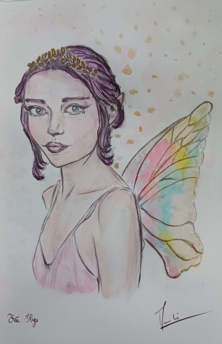 #inspiration #creativedrawing #fee #fairy #magie #fantasy #magicalworld #gold #encrepigmentée #encreaquarelle #cuivre #aquarelle #watercolor #drawing #dessin #ink #watercolorink #inkbrush #dippen #experimental #art #artistsontwitter #artoftheday
