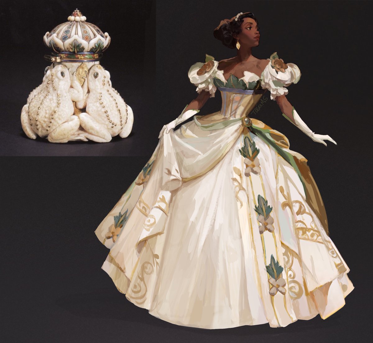 tiana from princess and the frog inspired by this antique