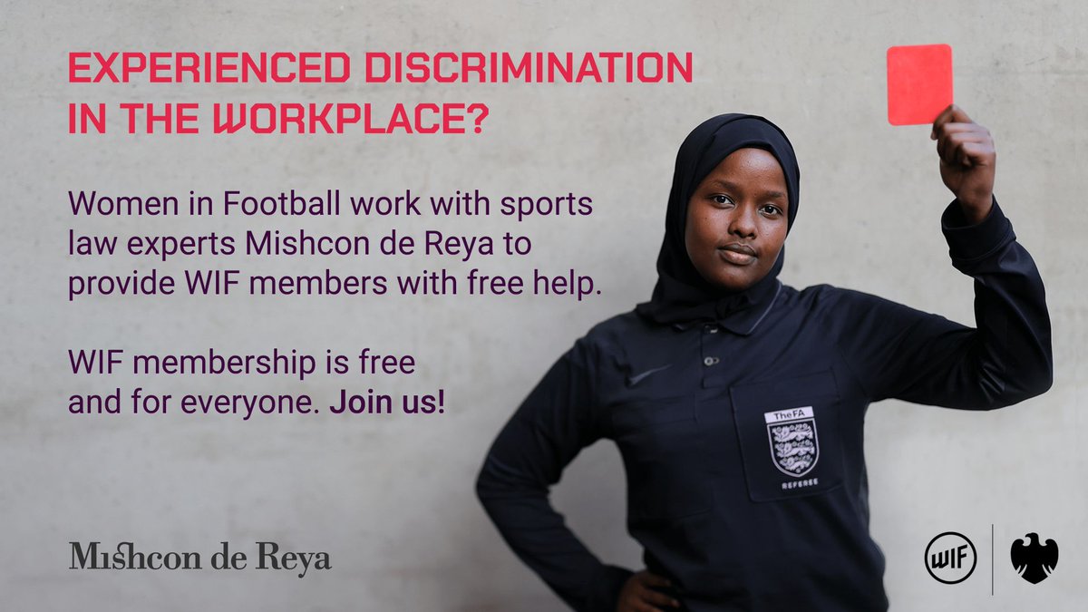 #BlackHistoryMonthUK highlights the importance of being a good ally, celebrating diverse voices and reporting discrimination. WIF members who've experienced discrimination in the workplace can access free legal advice through @Mishcon_de_Reya. Join us ➡️ womeninfootball.co.uk/join-us/