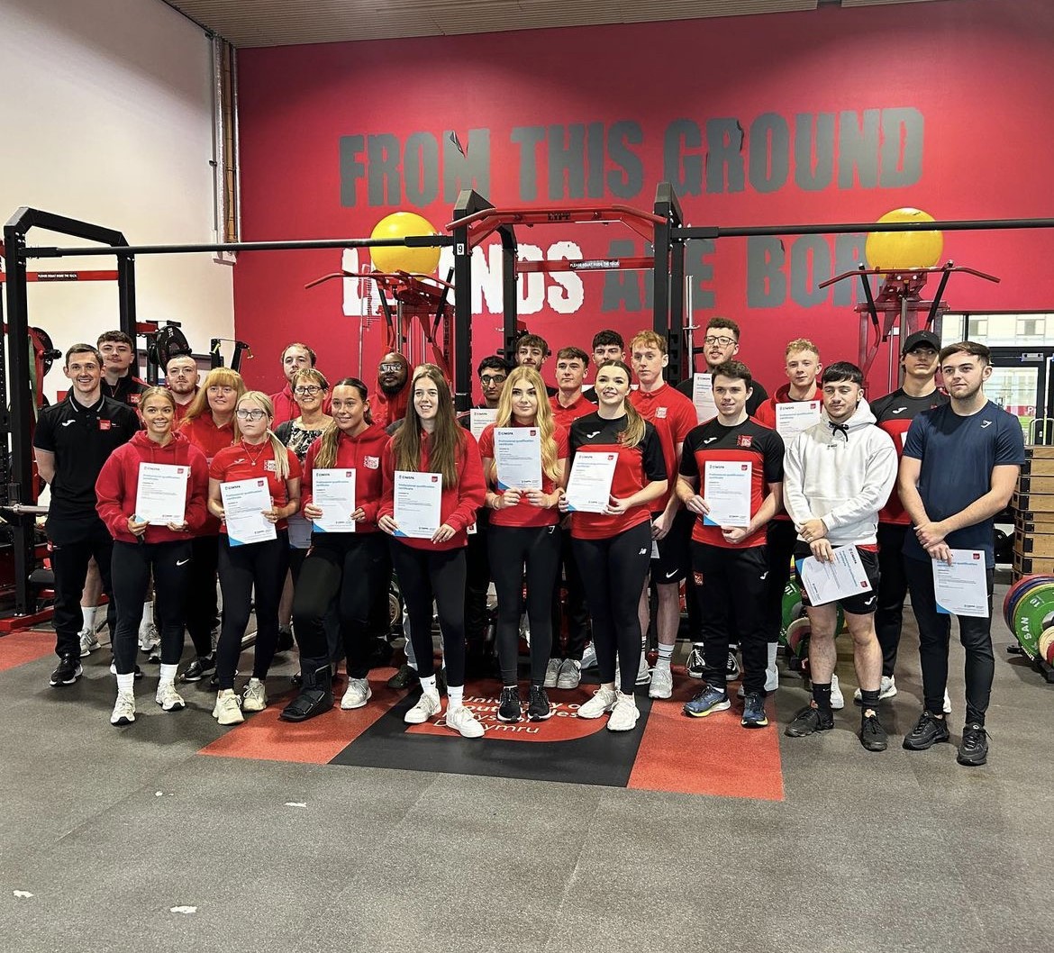 Congratulations to all of our @usw_spex & @uswsporttherapy students collecting their @cimspa Gym Instructor and Personal Trainer qualifications today 💪🏼 More to follow soon…