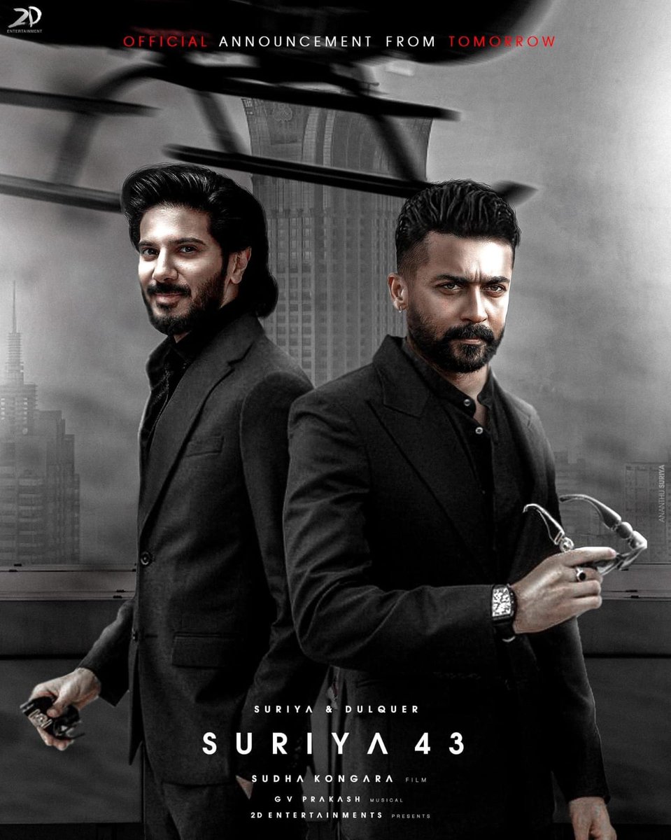 Vishnu_wD's tweet photo. @2D_ENTPVTLTD @Suriya_offl @dulQuer @MrVijayVarma @Sudha_Kongara @gvprakash @rajsekarpandian @meenakshicini Wahhhh 🔥 https://t.co/Fjq6oYKuOz