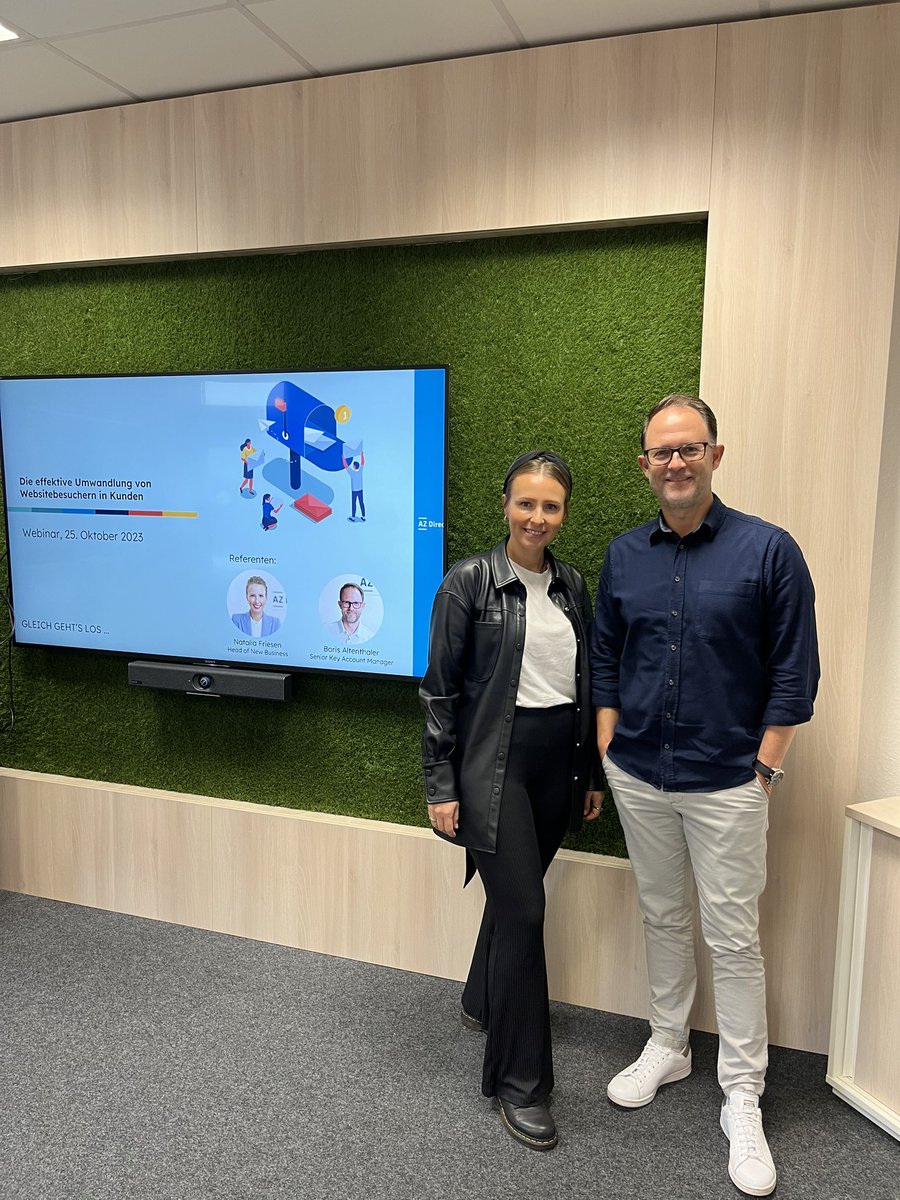 DirectAz's tweet image. 🎥 Im gestrigen #Webinar präsentierten Natalia Friesen und @BAltenthaler wie du mithilfe von Direct-Mail Retargeting Webshop-Besucher effektiv in zahlende Kunden verwandelst 💰

Wir danken allen Teilnehmer*innen für den regen Austausch und das Interesse! 🙏🏻