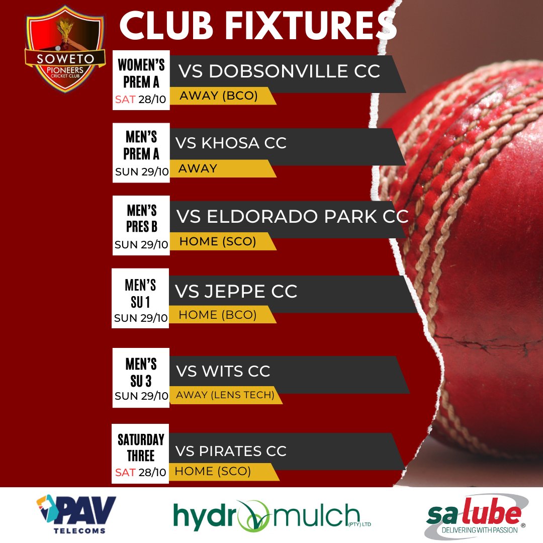 Soweto Pioneers Cricket Club (@sowetopioneers) on Twitter photo 