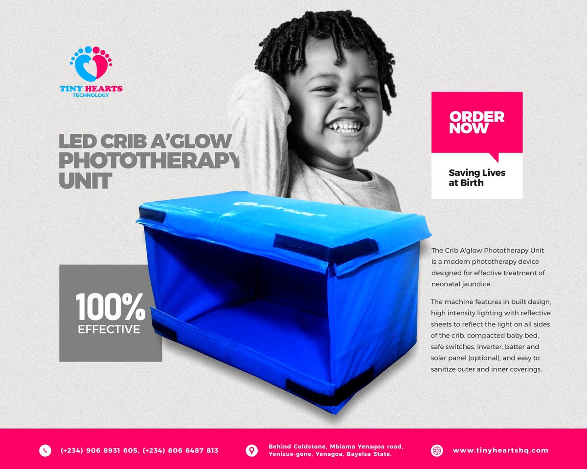The Crib A’glow is a made in Nigeria innovation that has saved over 500,000 babies in Nigeria and Ghana to date. 

We want you to know more about our lifesaving innovations and be a part of it. 

Visit: tinyheartshq.com/about-us/

#Health #thursdaymorning