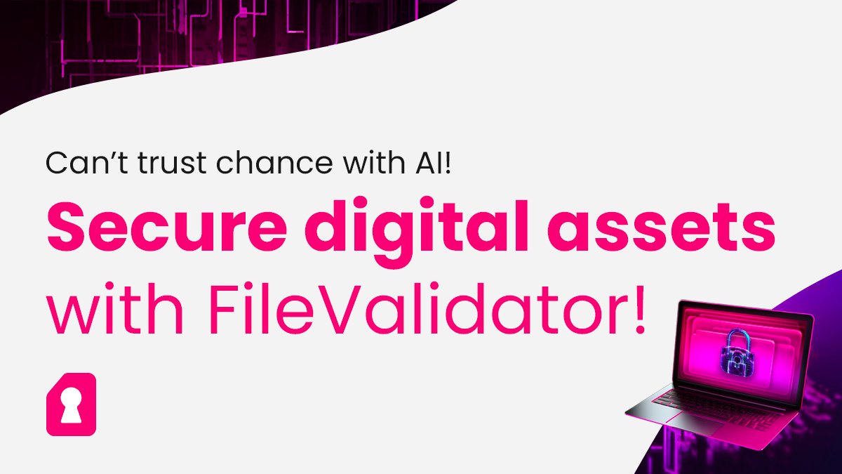 FileValidator's tweet image. Timestamping ⏳ on #Filevalidator is the blockchain solution to prevent your dogs from eating your digital work!
🖥️ But in the era of AI, the risk of losing ownership is even bigger. 🤖
Don&apos;t leave it to chance – safeguard what matters with #FileValidator! 💪