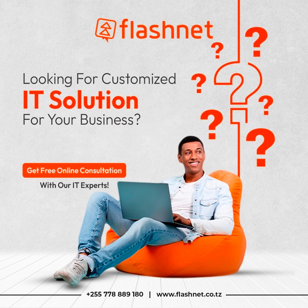 WhizzTanzania's tweet image. #Flashnet’s customised IT services are built to address your organization&apos;s unique needs, ensuring seamless integration, scalability, and enhanced efficiency. 

For more details, get in touch with Flashnet:
🌐 flashnet.co.tz
☎ +255 778 889 180

#cybersecuritytz