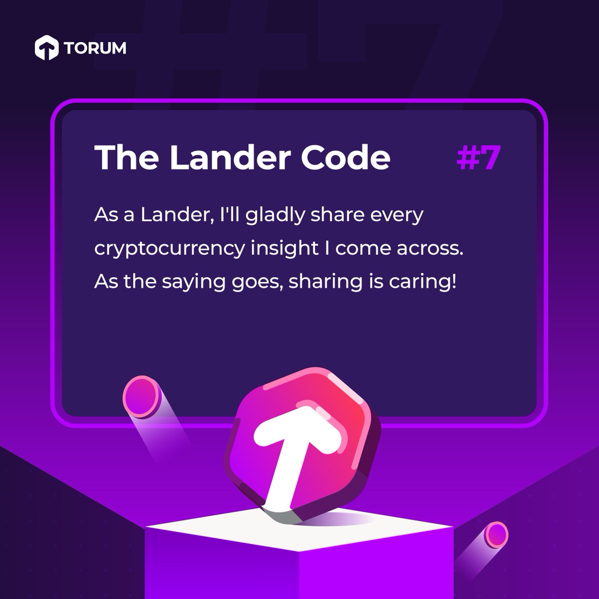 torum_official's tweet photo. Sharing insights is the currency in the Web3 world, fostering connections and strengthening our bond as Landers. π¬π
Together, we're crafting a path toward a brighter future for Torum and SocialFi.
#TheLanderCode https://t.co/wuWVHlCyPX