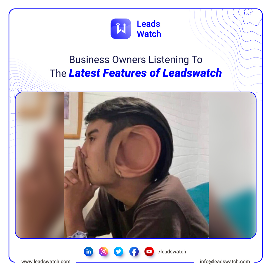 Apart from the super intuitive design, Leadswatch offers a myriad of fascinating features that are a joy to your ears. From capturing real-time leads to supreme data encryption. Leadswatch makes even the most impossible features look easy. Sign up today! leadswatch.com