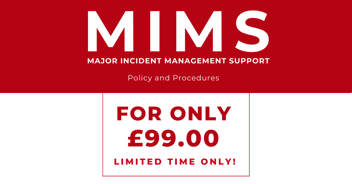 Empower your team to handle emergencies effectively for only £99.00!

Developed by professionals for professionals, the MIMS Policy and Procedures pack has all you need to make sure your team is aware and prepared to deal with any emergency.

Order here: lnkd.in/g66UY7hs