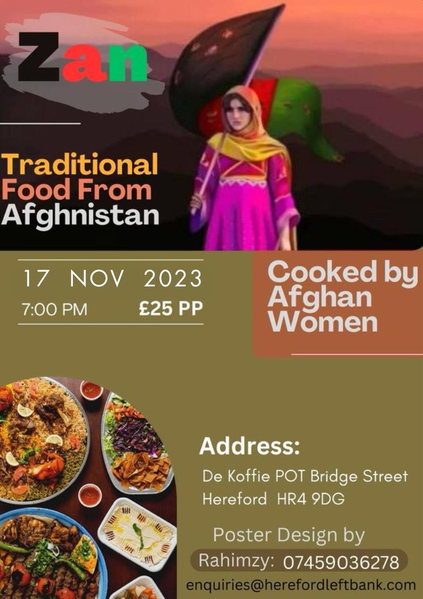 The last one sold out. 😊 Here’s a link to book tickets: theleftbankvillage.co.uk/event/traditio…

This is a lovely initiative by a local group of resettled Afghan women and Herefordshire City of Sanctuary.