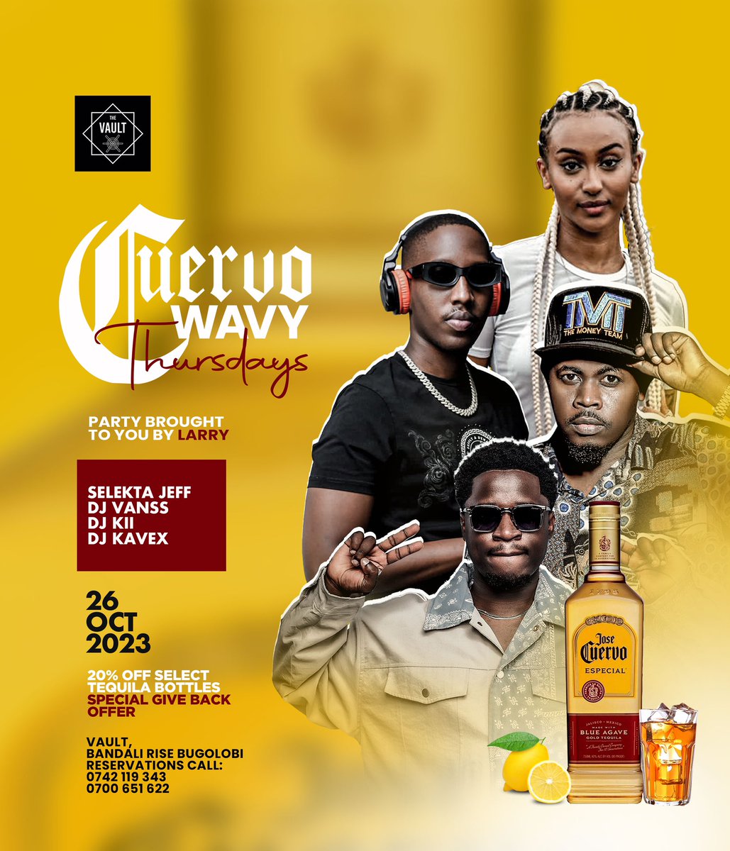 VaultUg's tweet photo. Join us this Thursday for the ultimate party experience – let's make Thursday nights unforgettable! Ft: @selectajeff @djvanss_ #ThursdayParty https://t.co/Eh5Ag1Wbl2