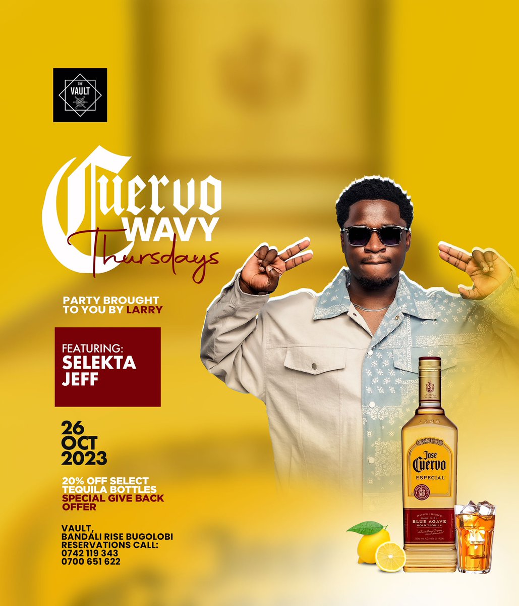 VaultUg's tweet photo. Join us this Thursday for the ultimate party experience – let's make Thursday nights unforgettable! Ft: @selectajeff @djvanss_ #ThursdayParty https://t.co/Eh5Ag1Wbl2