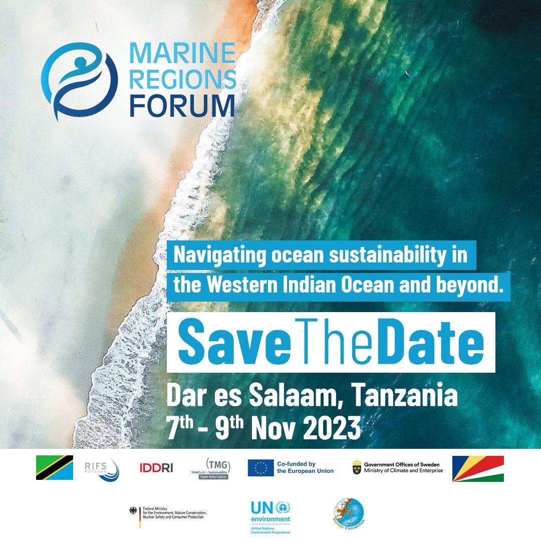 📢 Join us for the #MarineRegionsForum2023, from 7th – 9th November 2023, under the theme: “Navigating ocean sustainability in the WIO and beyond.”

Dive into discussions on ocean sustainability and regional governance.

More to follow...

#MarineRegionsForum #MRF2023