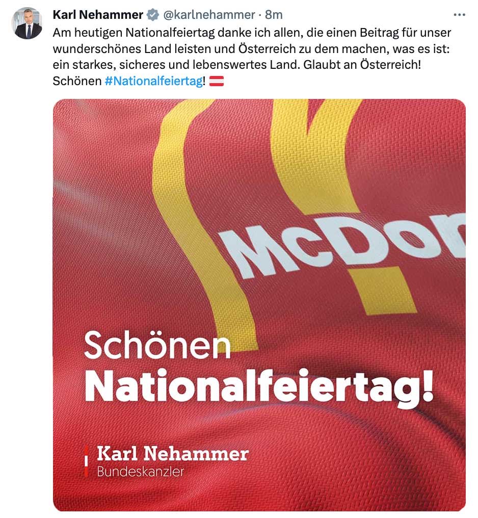 Ich hab so ein Gefühl, dass das ein Fake sein könnte. #glaubanösterreich