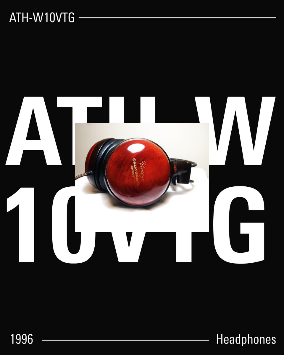 A blast from the past... 🚀 In honour of #throwbackthursday, we present to you the ATH-W10VTG 🎧 Launched in 1996, the ATH-W10VTG is the OG model of our critically-acclaimed W series. Beautifully crafted with natural wood, these headphones also boast authentic sound quality.