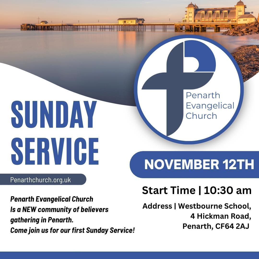 Penarth Evangelical Church is a NEW community of believers gathering in Penarth.

First service:

📅 Sunday 12th November
🕥 10:30 am
📌 Westbourne School, 4 Hickman Road, Penarth, CF64 2AJ

Info @ penarthchurch.org.uk

#Penarth #Church #ChurchPlant #Community #Sunday #FIEC