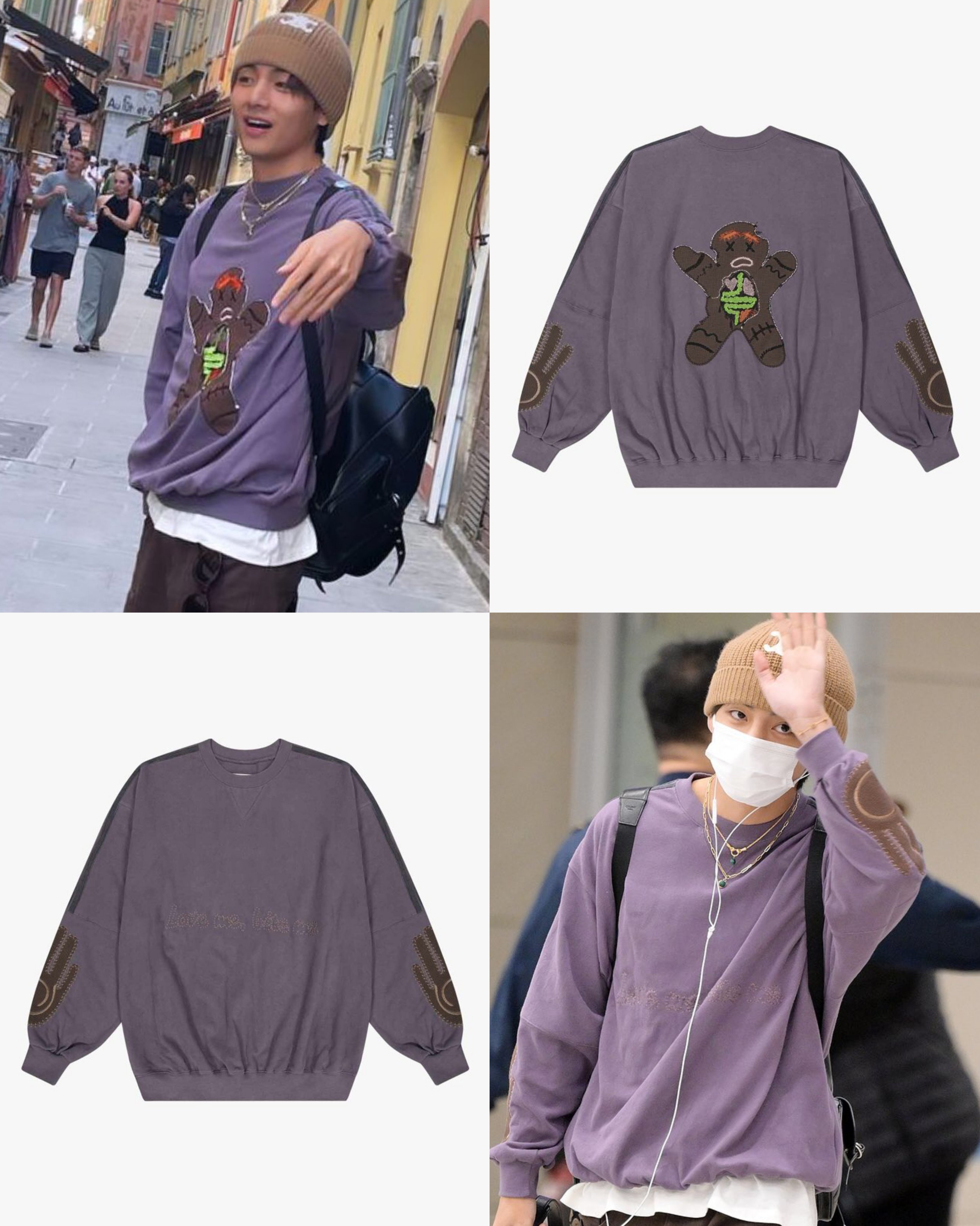 [TUEWID]BTS V着用●Tuewid Gingerbread man sweatshirts Tuewid】Gingerbread man sweatshirts ☆ BTS V(テテ)着用
