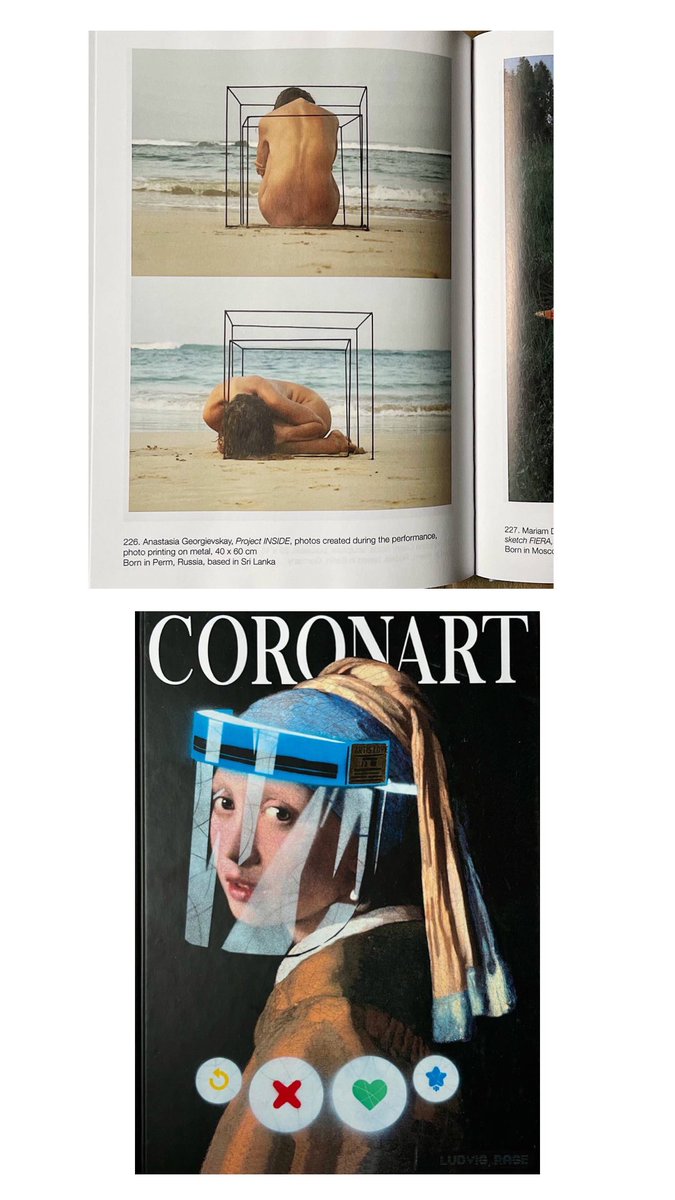 saut_ana's tweet photo. INSIDE
My performance in the Indian Ocean 
The pandemic period challenged and concerned every person in the world.
Consciousness of one being a part of the nature that is stronger than us expanded.
The "Inside" project is presented in the book "CORONART" It was published in Berlin. 2021