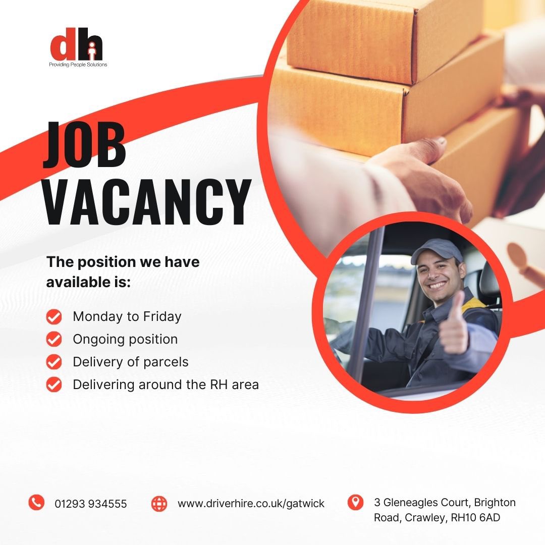 JOB ALERT: 🚚

We are looking for van drivers to work for a company in Crawley up until the Christmas period but permanent opportunities are also available depending on performance.

Please give us a call on 01293 934555 to discuss in more detail.