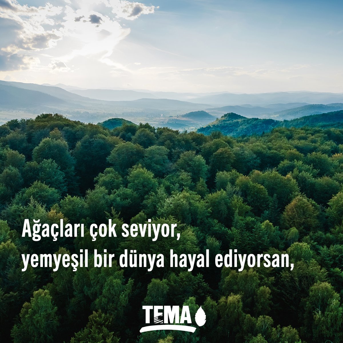 temavakfi's tweet photo. 🌳 Ağaçları çok seviyor, yemyeşil bir dünya hayal ediyorsan,
👧🏻 Çocuklar doğayı tanırsa sever, severse korur diye düşünüyorsan, https://t.co/s407tkz7We