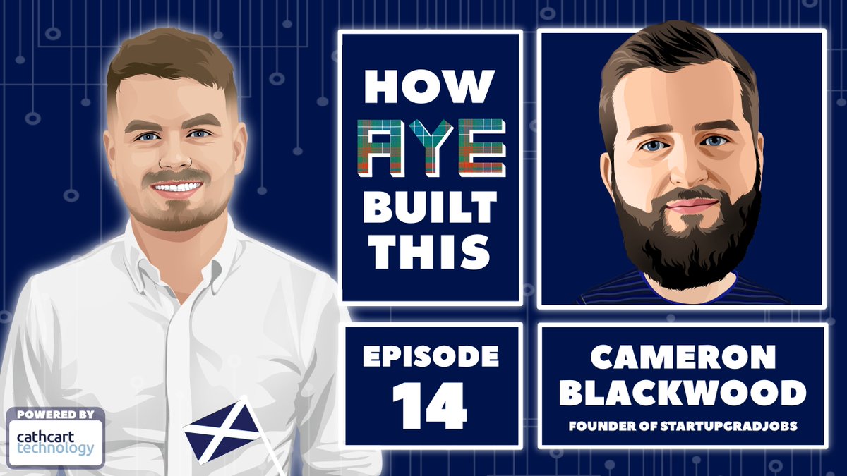 CathcartRecruit's tweet photo. 📣 Episode 14 of How AYE Built This is out! 📣

On the episode, Jack chats with Cameron Blackwood, the Founder of @startupgradjobs!

Don’t miss out on this valuable discussion – catch the latest episode now (link in the comments!)

#howayebuiltthis #podcast #technology https://t.co/C3lK5kFVVK